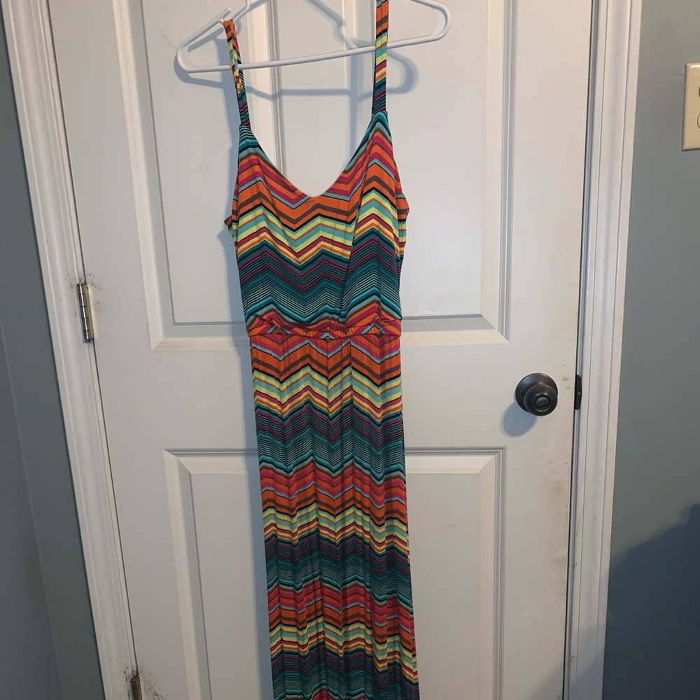 Cute multicolored Maxi dress, Sz L